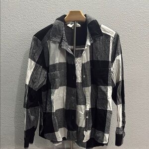 Black and White Plaid Shirt